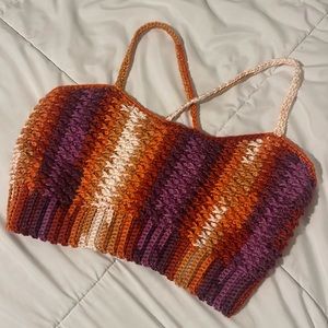 Crocheted bralette, handmade, size S/M (adjustable)